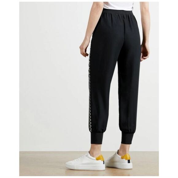 Ted Baker Saiin Geometric Side Stripe High Rise Pull-On Jogger Pants Size 12 - Picture 4 of 13